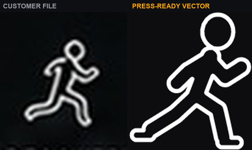 Tiny icon from a photo rebuilt as clean outline vector
